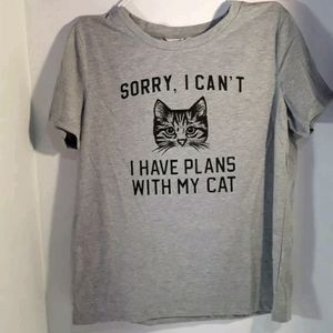 Graphic Tee Sorry I Can't I have Plans With My Cat